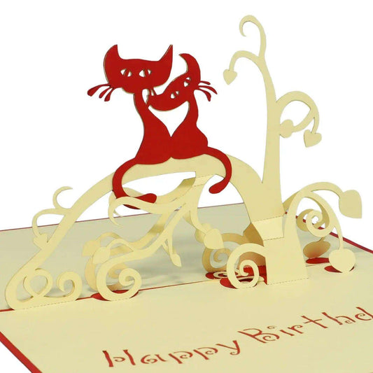 3D Pop-Up Karte Katzen, N7 - LINPopUp
