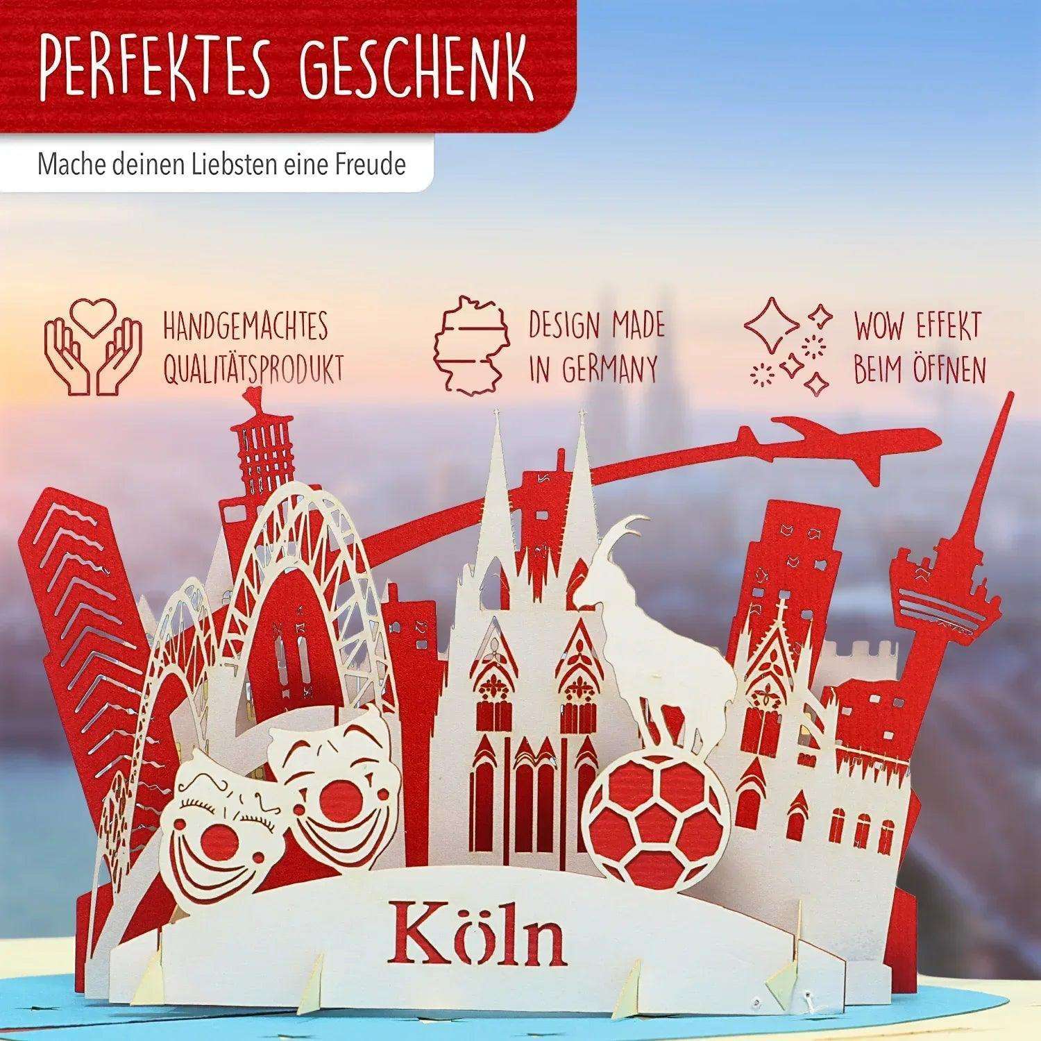 3D Pop-Up Karte Kölner Skyline, N218 LINPopUp N218