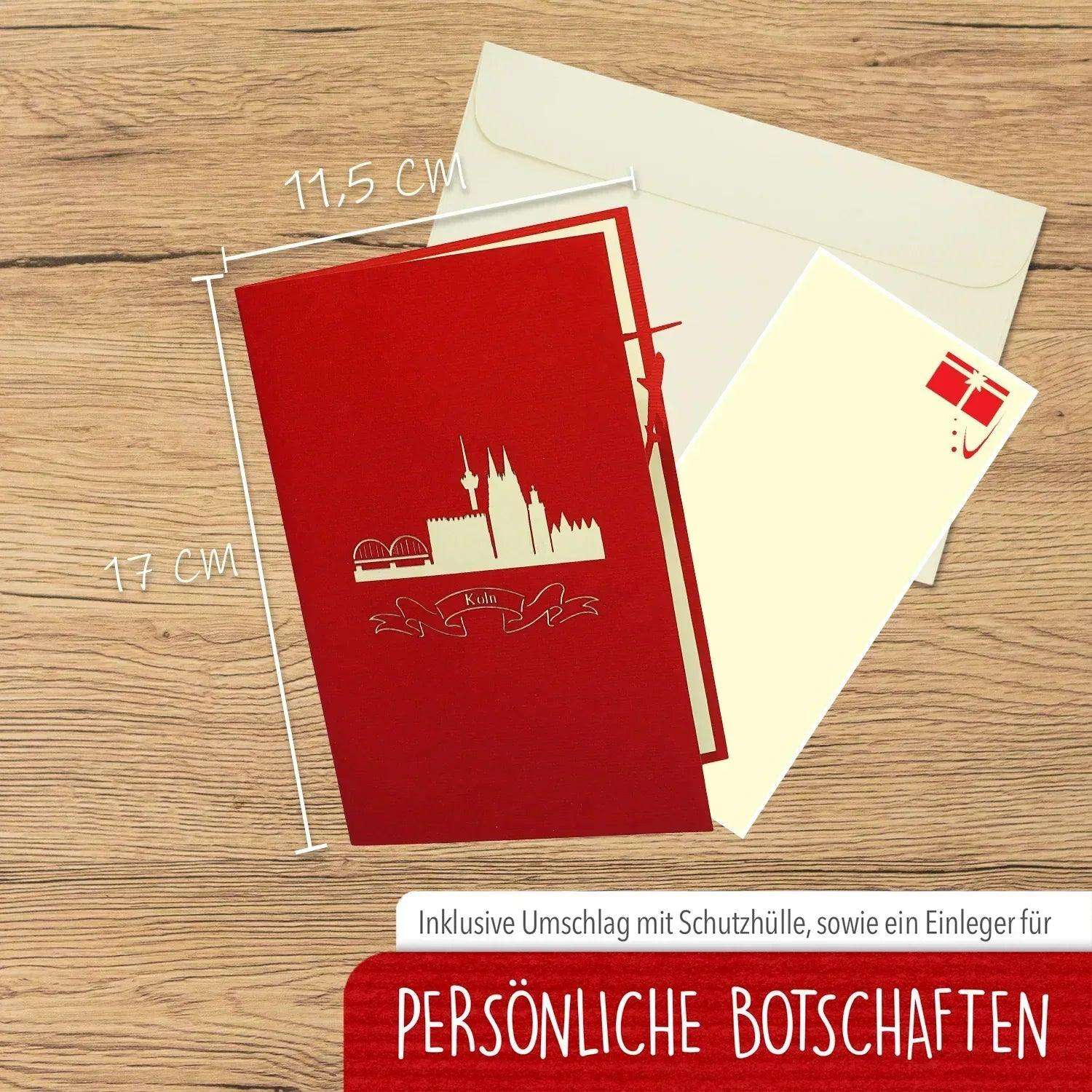 3D Pop-Up Karte Kölner Skyline, N218 LINPopUp N218