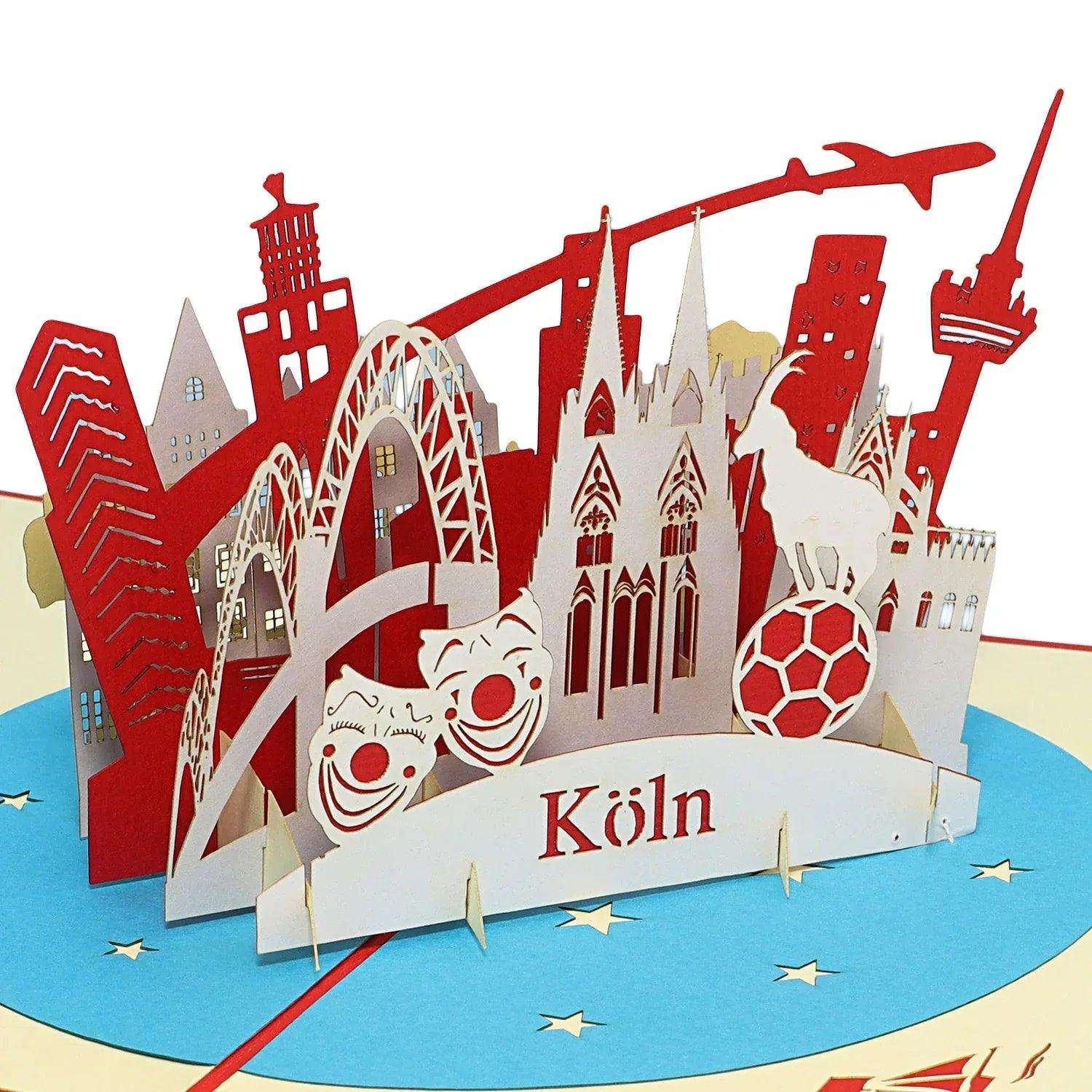 3D Pop-Up Karte Kölner Skyline, N218 LINPopUp N218
