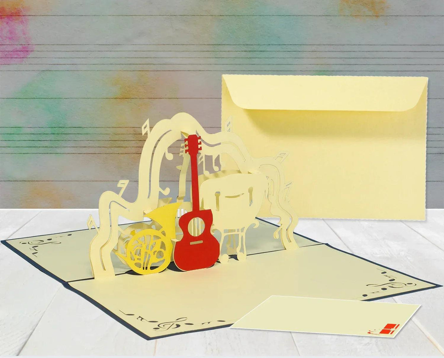 3D Pop-Up Karte Musikorchester, Musikinstrumente, N122 - LINPopUp