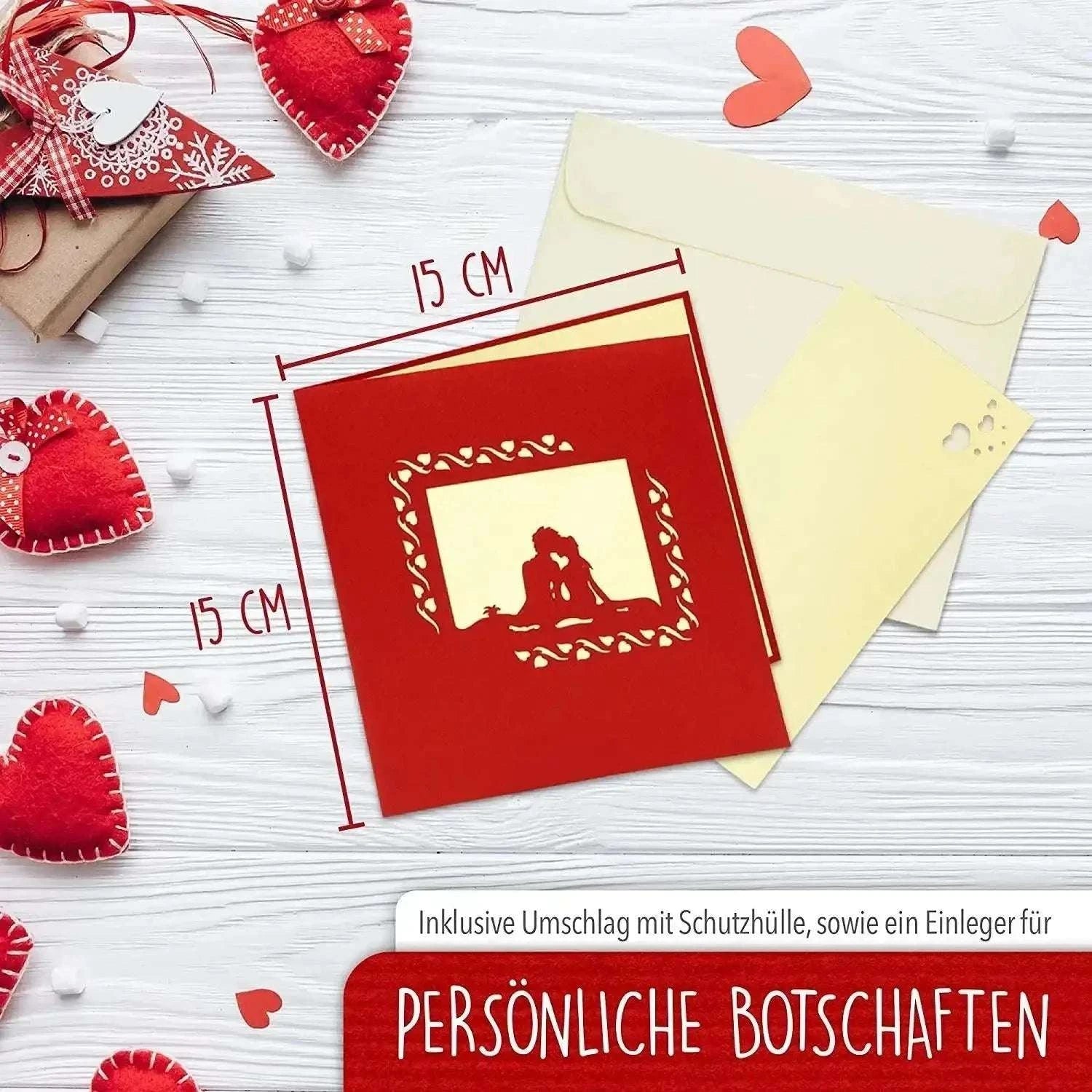 3D Pop-Up Karte Pärchen im Herz, N60 LINPopUp N60
