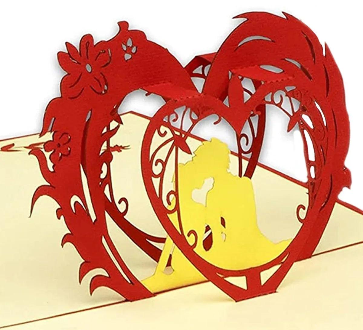 3D Pop-Up Karte Pärchen im Herz, N60 LINPopUp N60