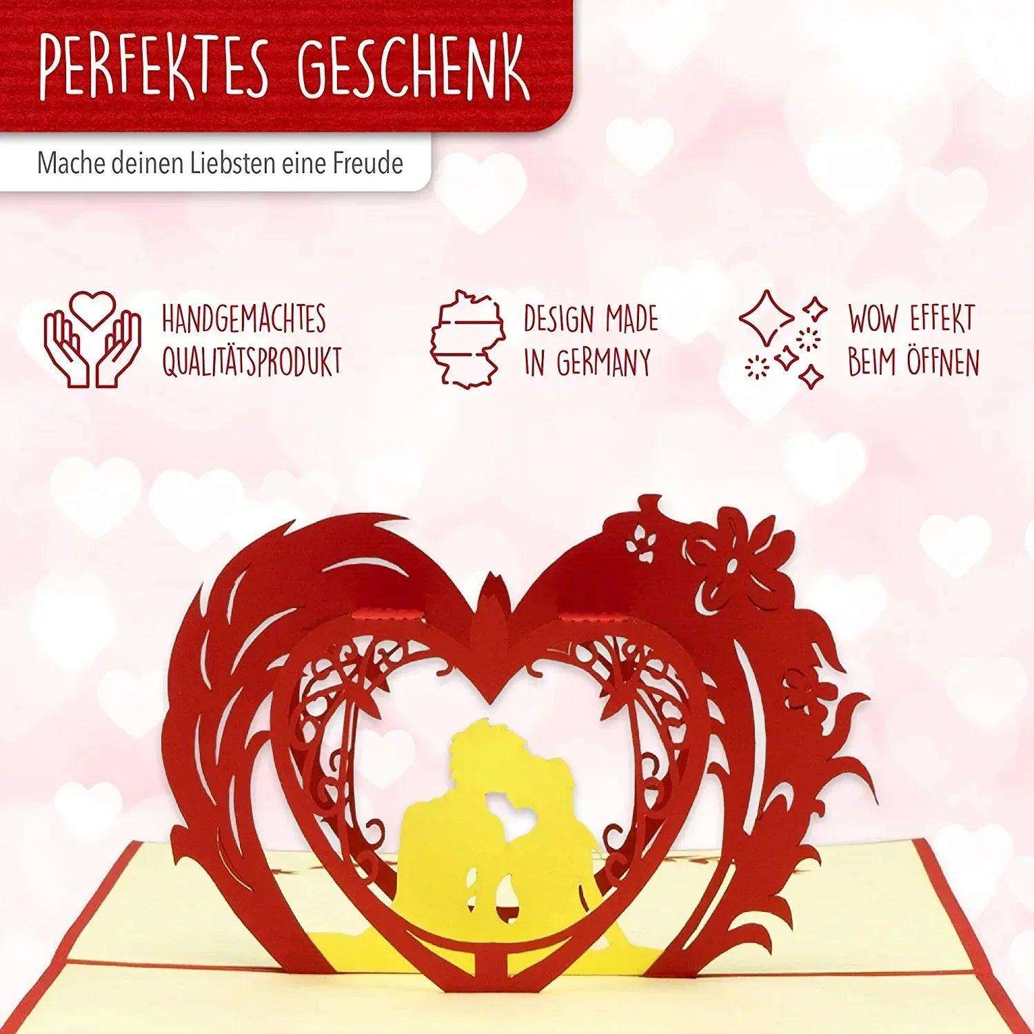 3D Pop-Up Karte Pärchen im Herz, N60 LINPopUp N60