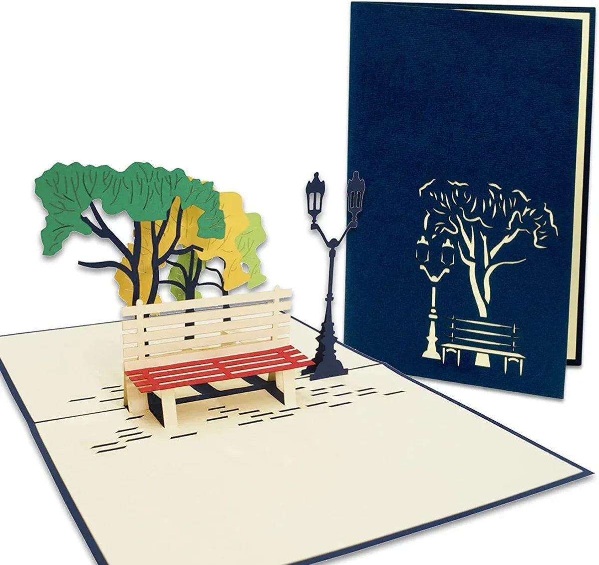3D Pop-Up Karte Park Parkbank Natur, N257 LINPopUp N257