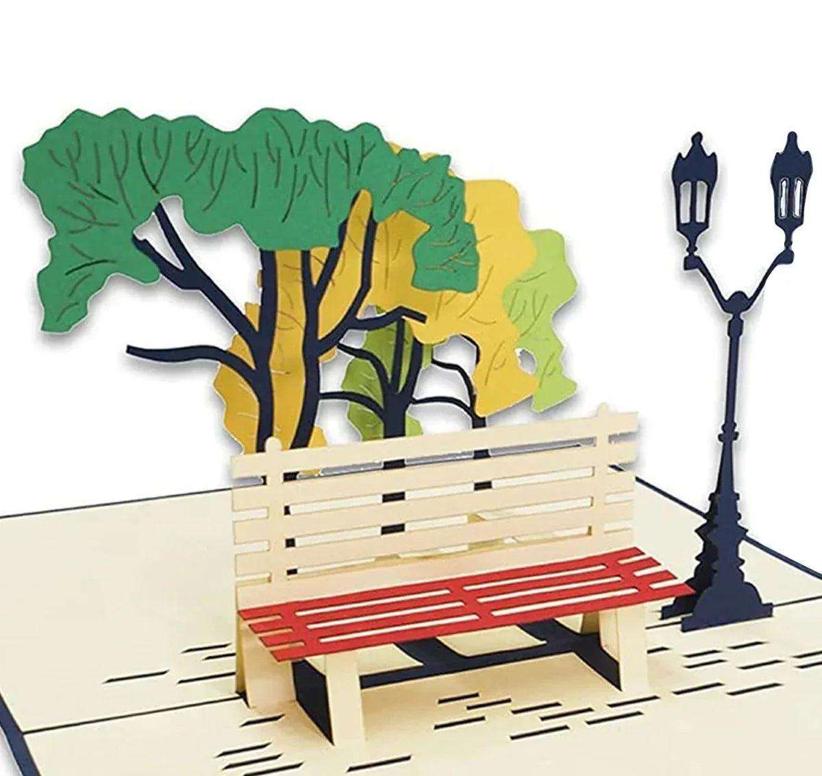 3D Pop-Up Karte Park Parkbank Natur, N257 LINPopUp N257