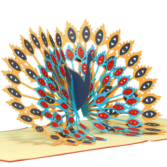 3D Pop-Up Karte Pfau, N142 LINPopUp N142