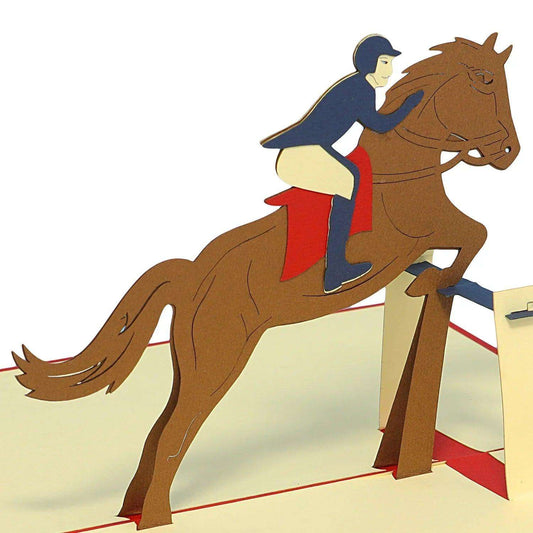 3D Pop-Up Karte Pferd Reiter, N273 - LINPopUp