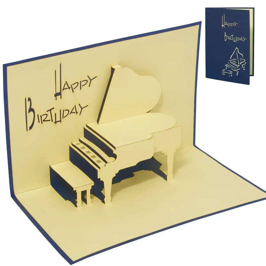 3D Pop-Up Karte Piano Klavier, N5 - LINPopUp