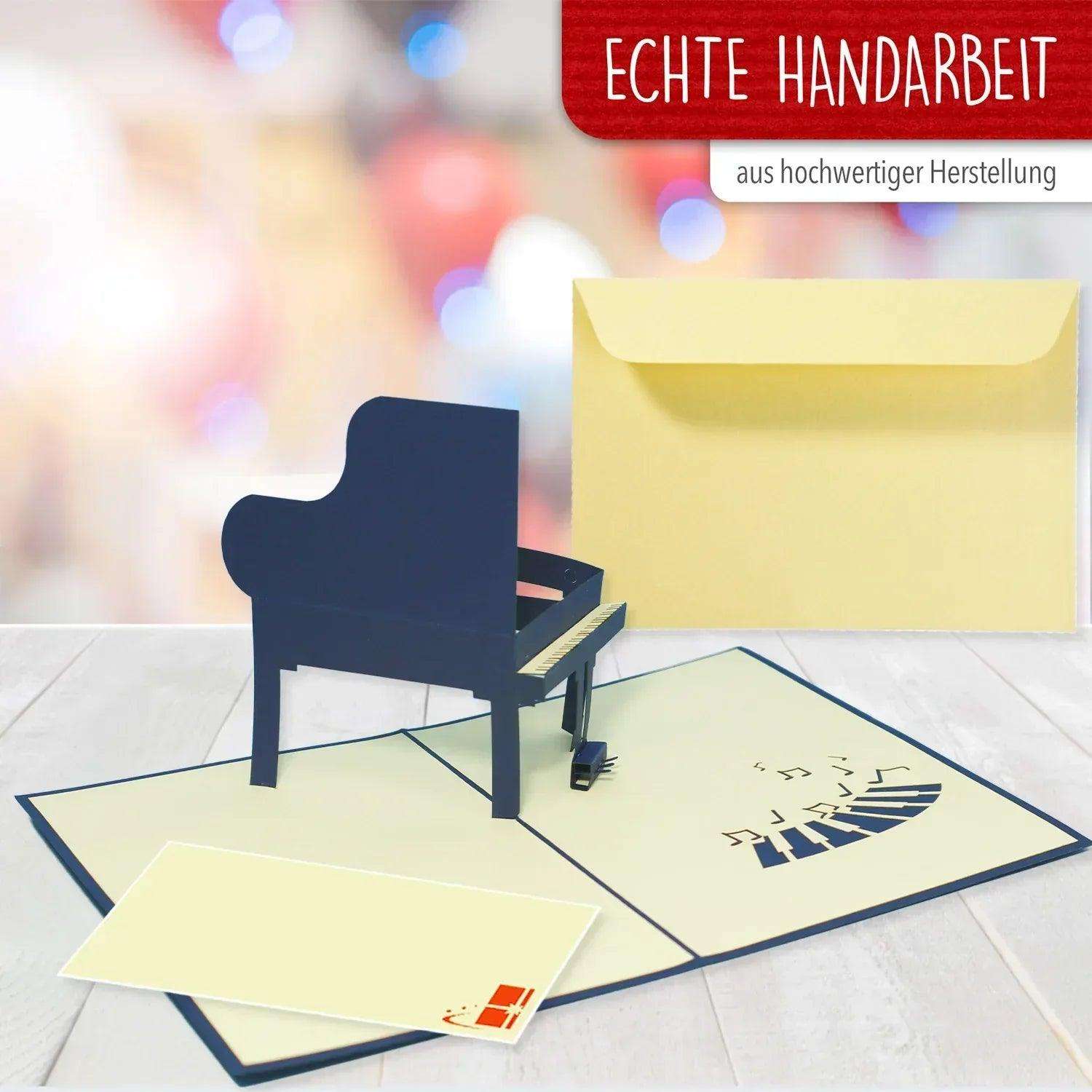 3D Pop-Up Karte Piano Klavier, N129 LINPopUp N129