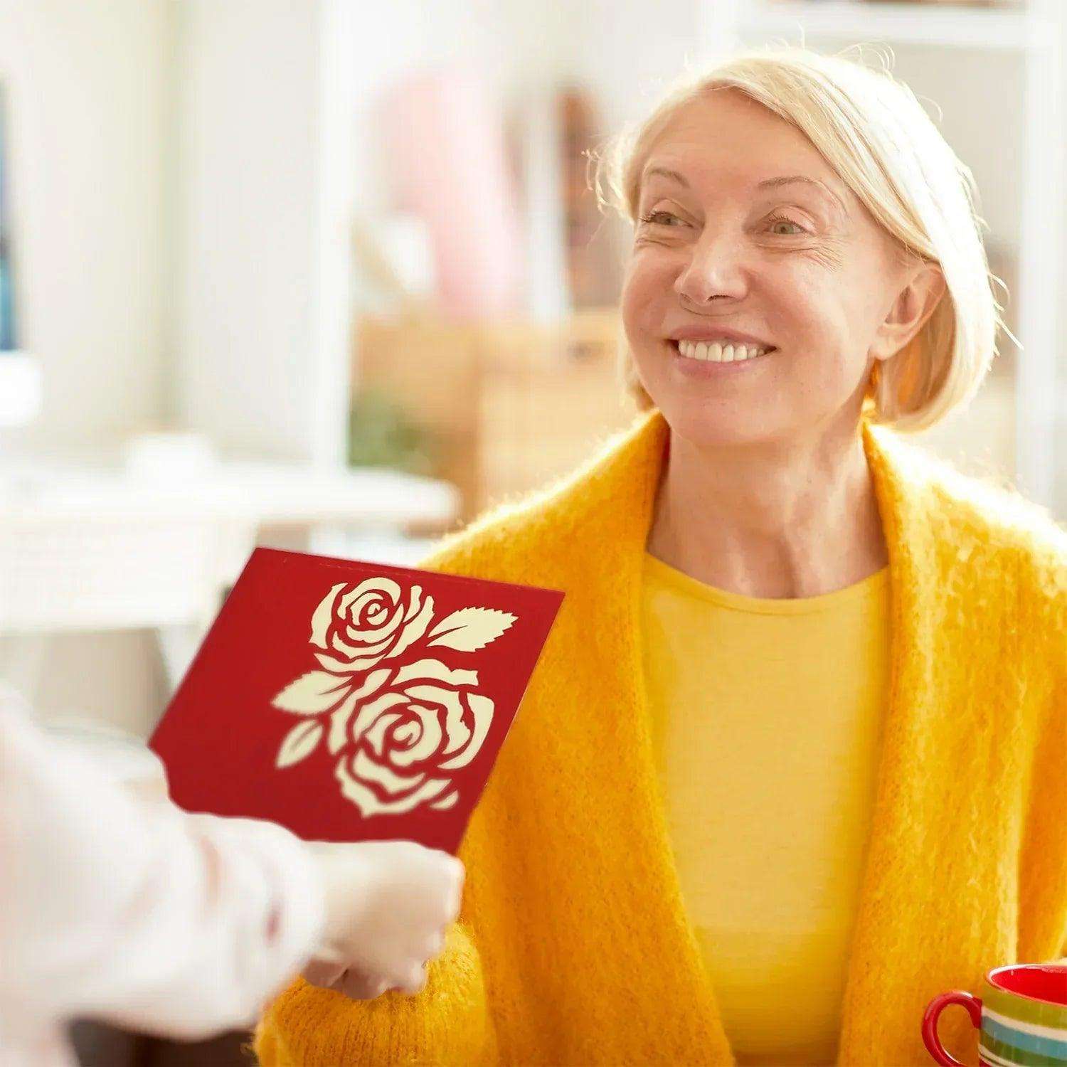 Pop Up Karte 3D Rosen Blumen – Grußkarte Valentinstag & Muttertag LINPopUp 17352-N233