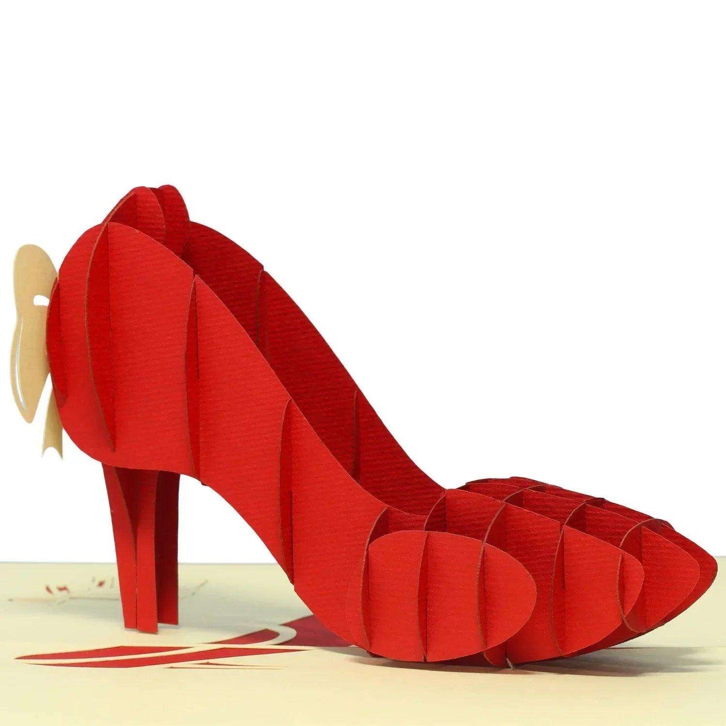 3D Pop-Up Karte Roter Schuh Mode, N259 - LINPopUp