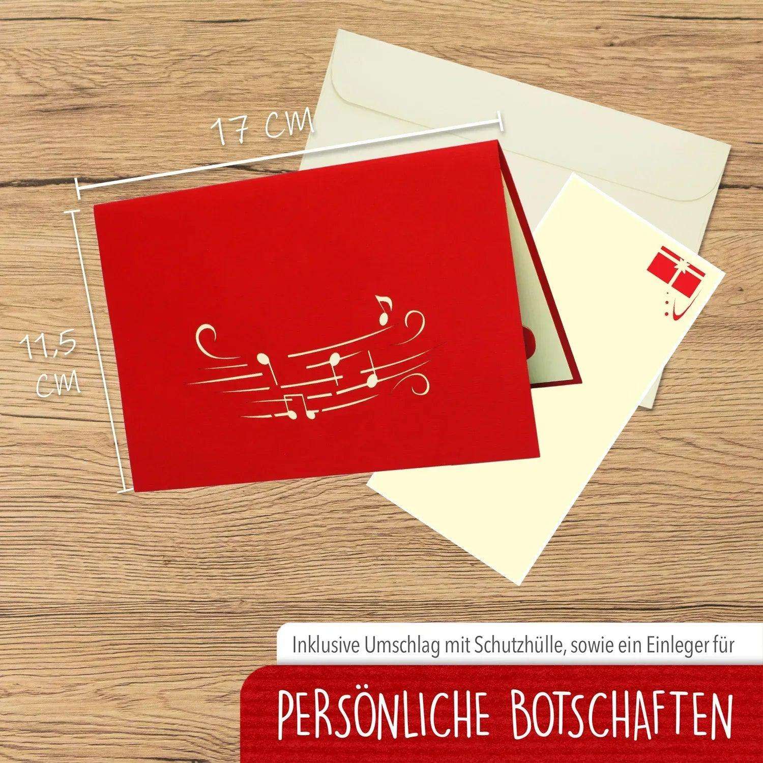 3D Pop-Up Karte Saxophon Musiker, N220 - LINPopUp