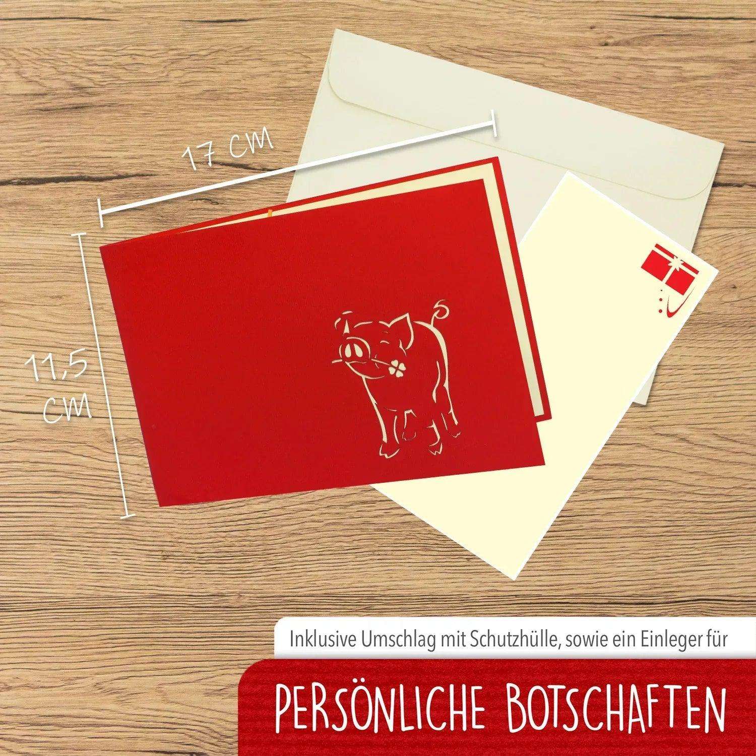 3D Pop-Up Karte Schornsteinfeger Neujahr, N268 LINPopUp N268