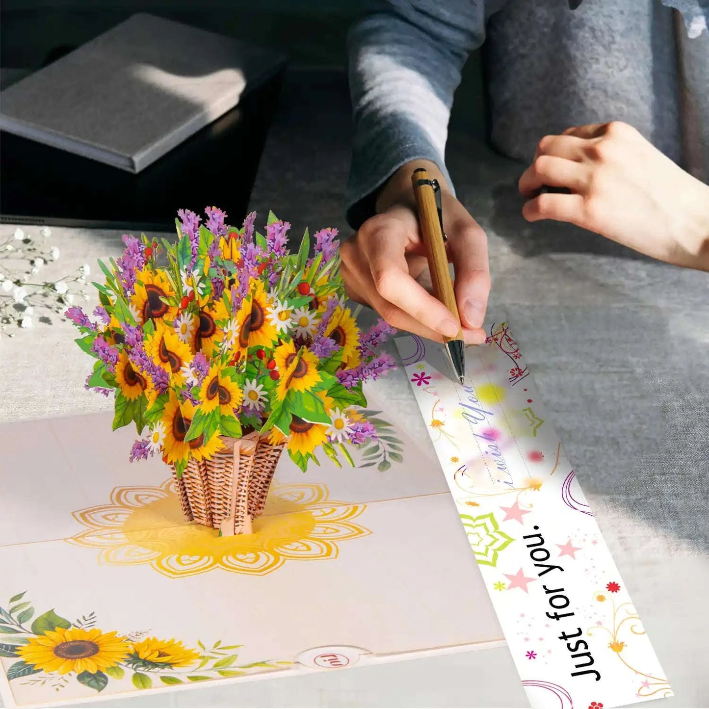 Pop Up Karte 3D Sonnenblumen – Grußkarte Geburtstag & Muttertag | LINPopUp LINPopUp 17576-N335