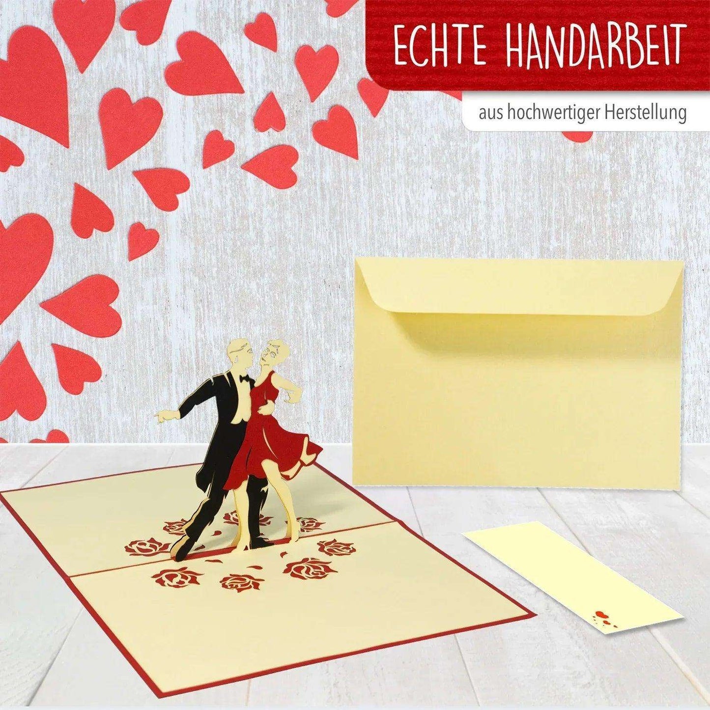 3D Pop-Up Karte Tänzer Tanzen, N295 - LINPopUp