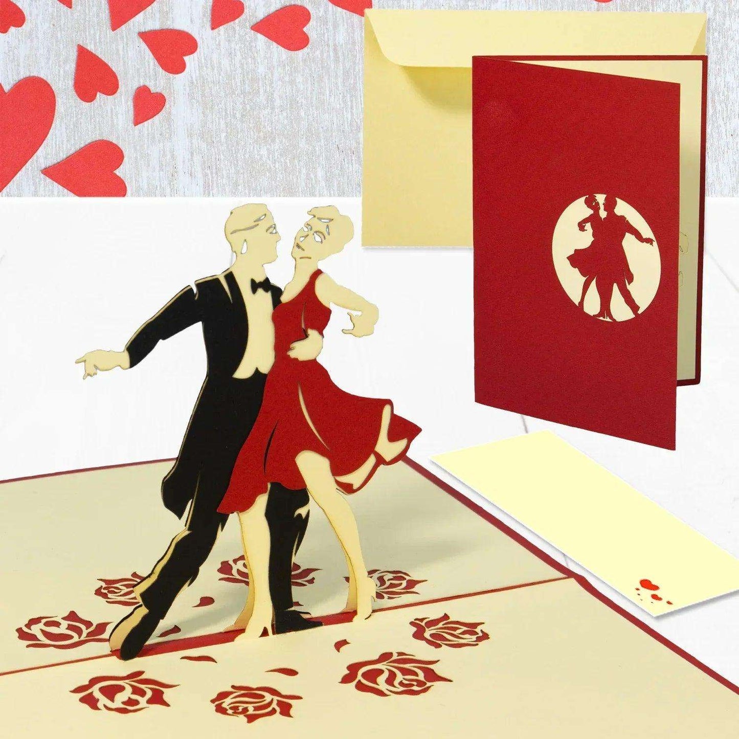 3D Pop-Up Karte Tänzer Tanzen, N295 - LINPopUp