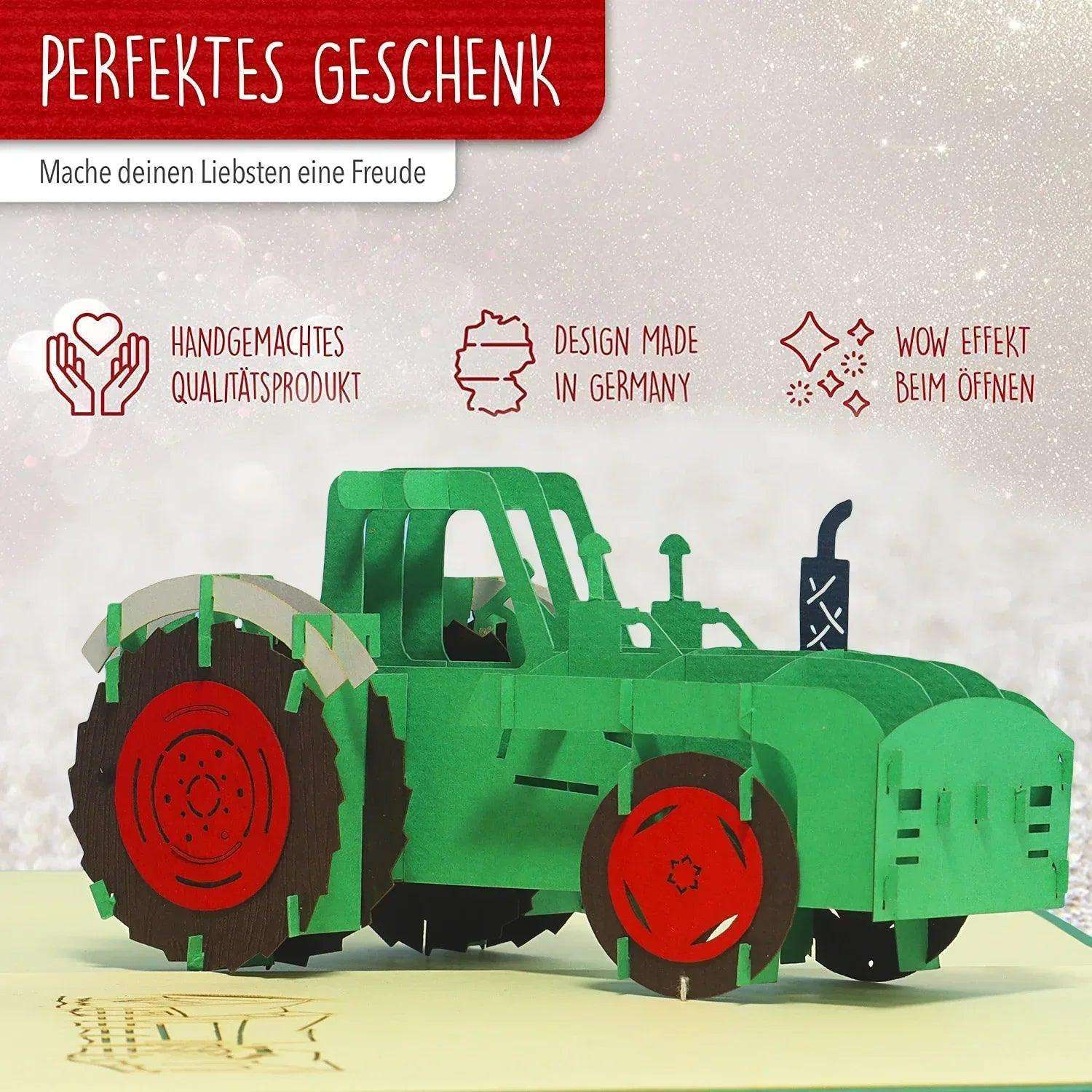 3D Pop-Up Karte Traktor Trekker, N320 - LINPopUp