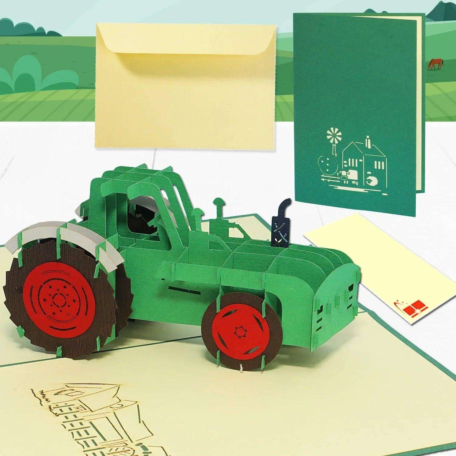 3D Pop-Up Karte Traktor Trekker, N320 - LINPopUp