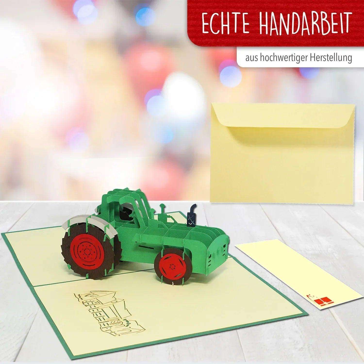 3D Pop-Up Karte Traktor Trekker, N320 - LINPopUp