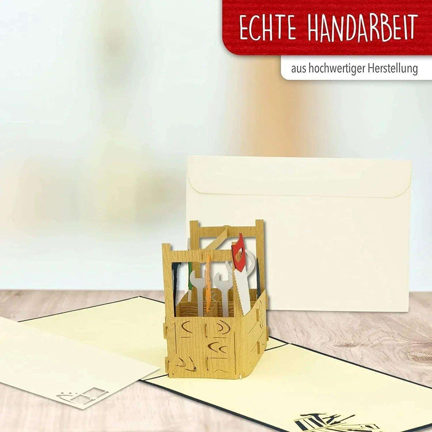 3D Pop-Up Karte  Werkzeugkasten, N271 - LINPopUp