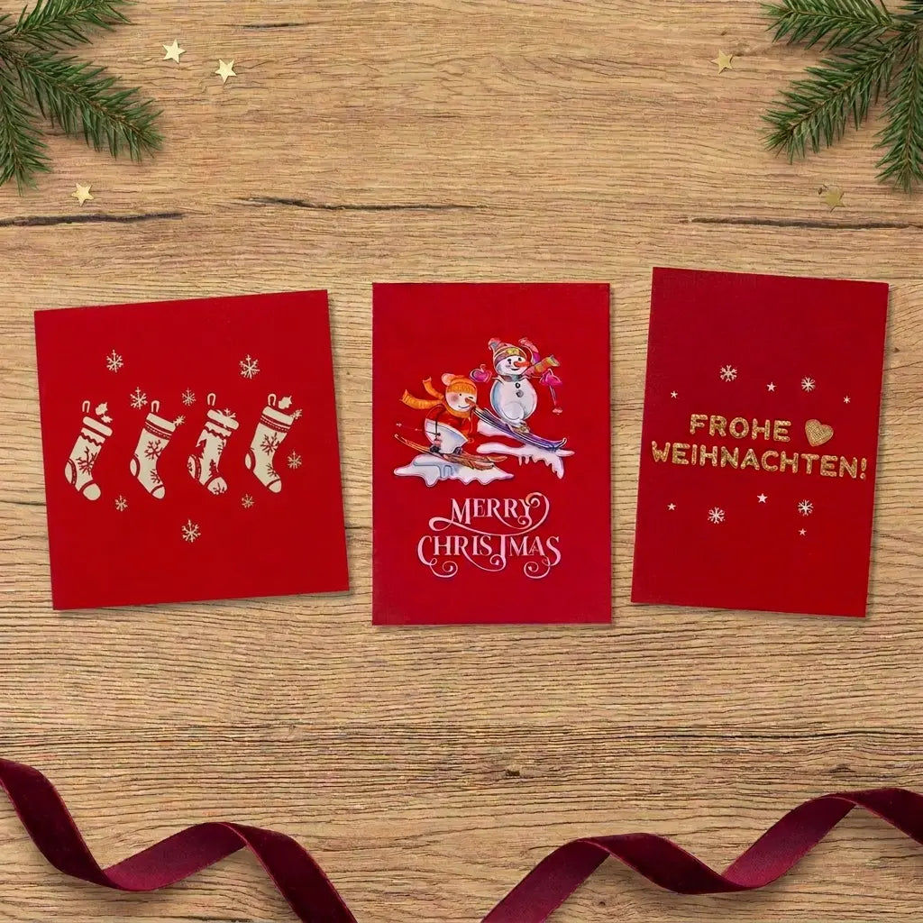 3er-Pop-Up-Weihnachtskarten-Set Gemütliche Weihnachten | LINPopUp LINPopUp S3