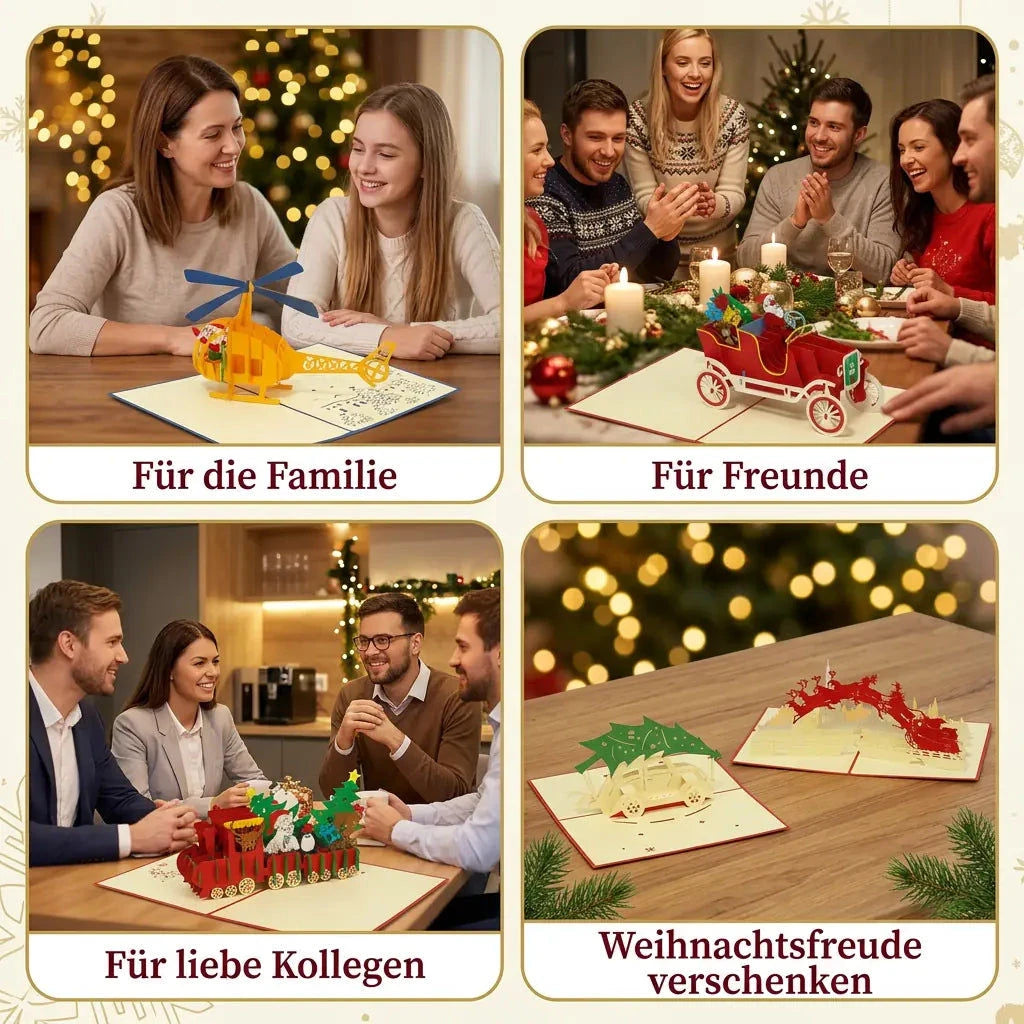 5er-Weihnachtskarten-Set Weihnachtsreise LINPopUp S6