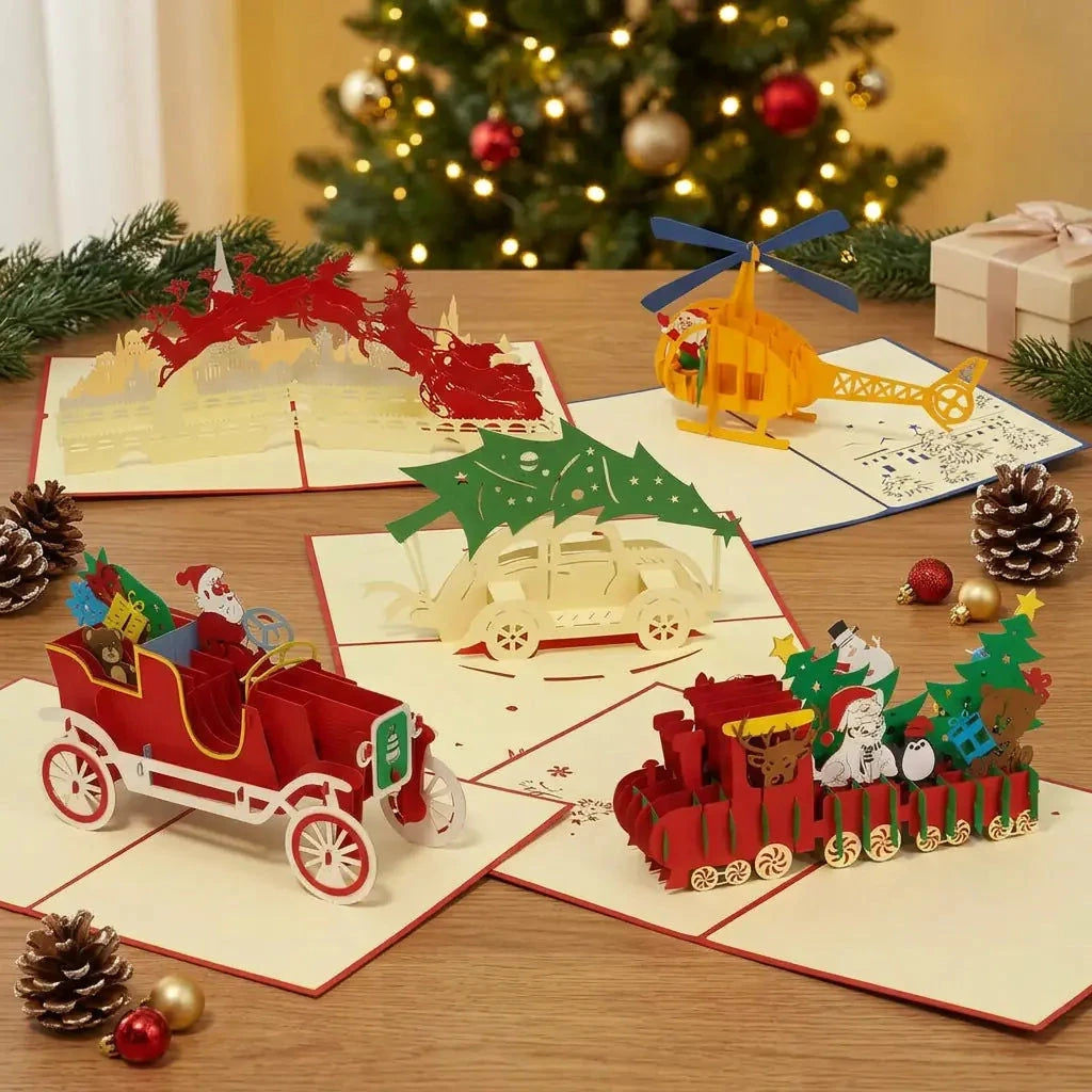 5er-Weihnachtskarten-Set Weihnachtsreise LINPopUp S6