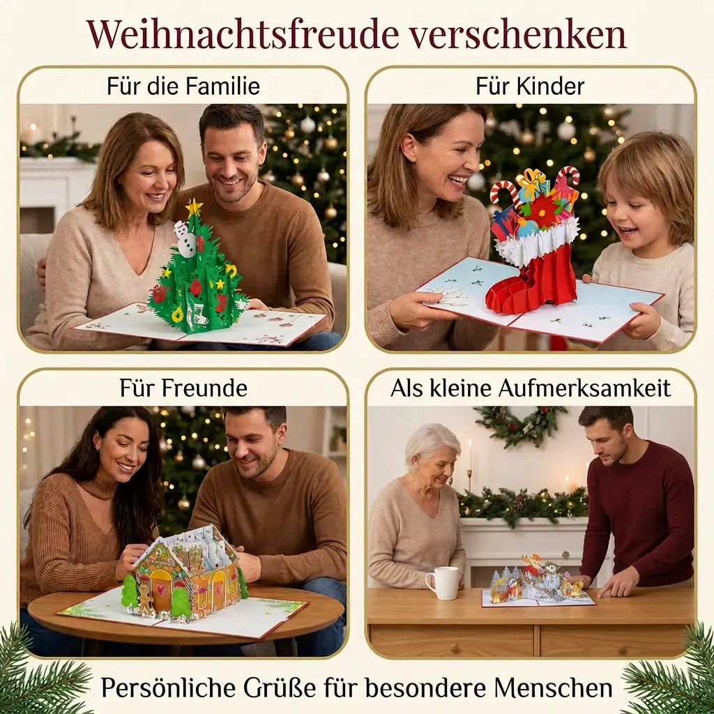 5er-Pop-Up-Weihnachtskarten-Set Weihnachtsvielfalt | LINPopUp LINPopUp S2