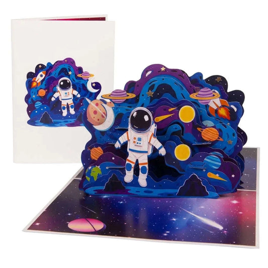 Pop Up Karte Astronaut, Weltraum - 3D Geburtstagskarte | LINPopUp LINPopUp 17892-N126A