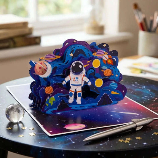 Pop Up Karte Astronaut, Weltraum - 3D Geburtstagskarte | LINPopUp LINPopUp 17892-N126A