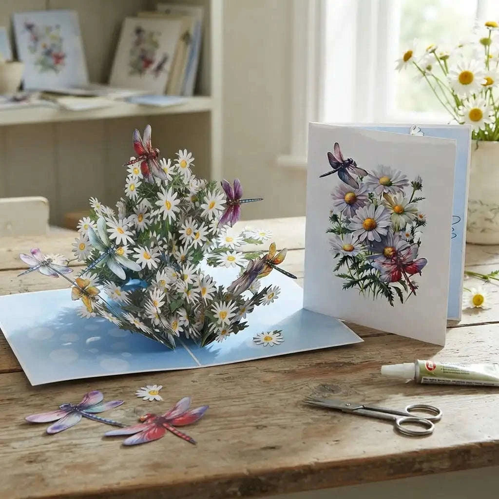 XXL Gänseblümchen Pop Up Karte – Große 3D Grußkarte Blumen | LINPopUp LINPopUp 17889-N376