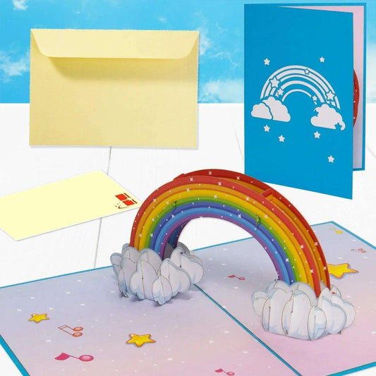 Pop-Up Karte - Regenbogen 3D LINPopUp Grußkarte - LINPopUp