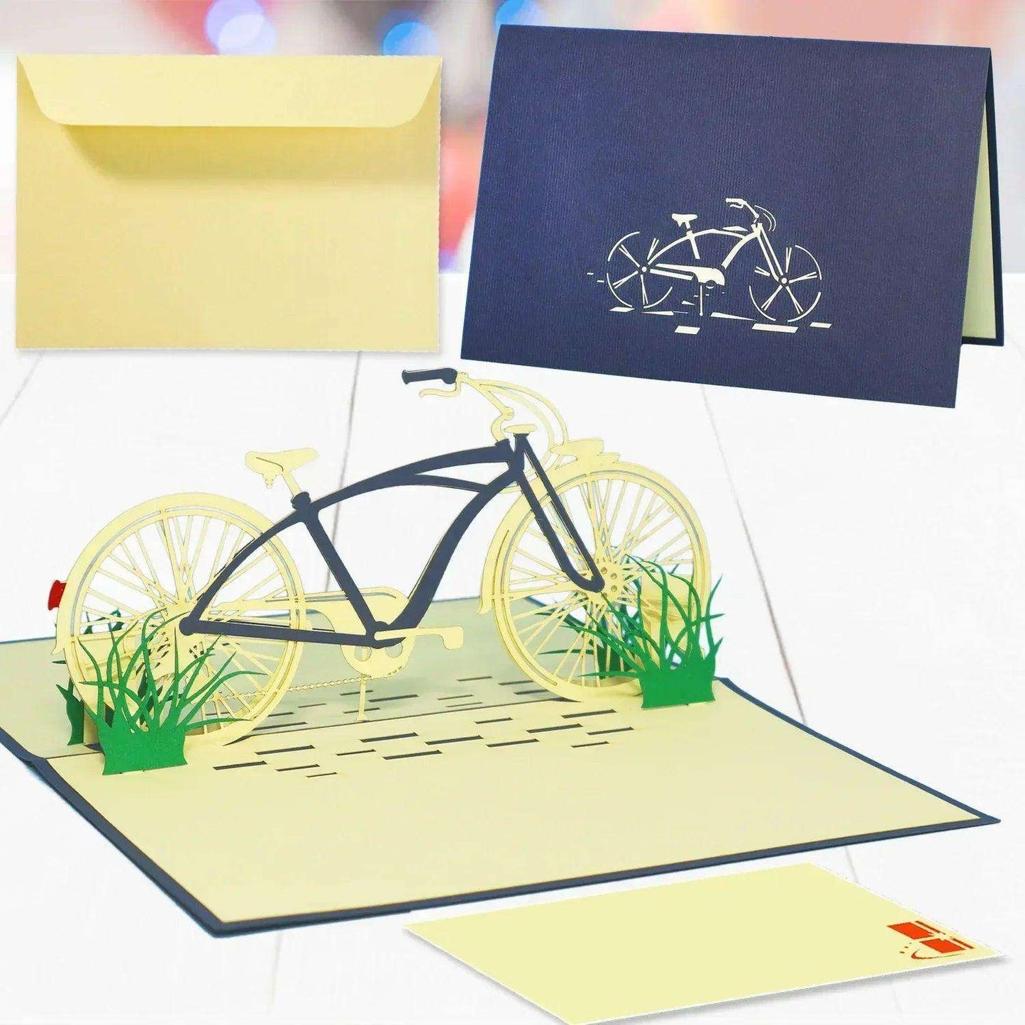 3D Pop-Up Karte Fahrrad - Gutschein für Radfahrer, N154 - LINPopUp