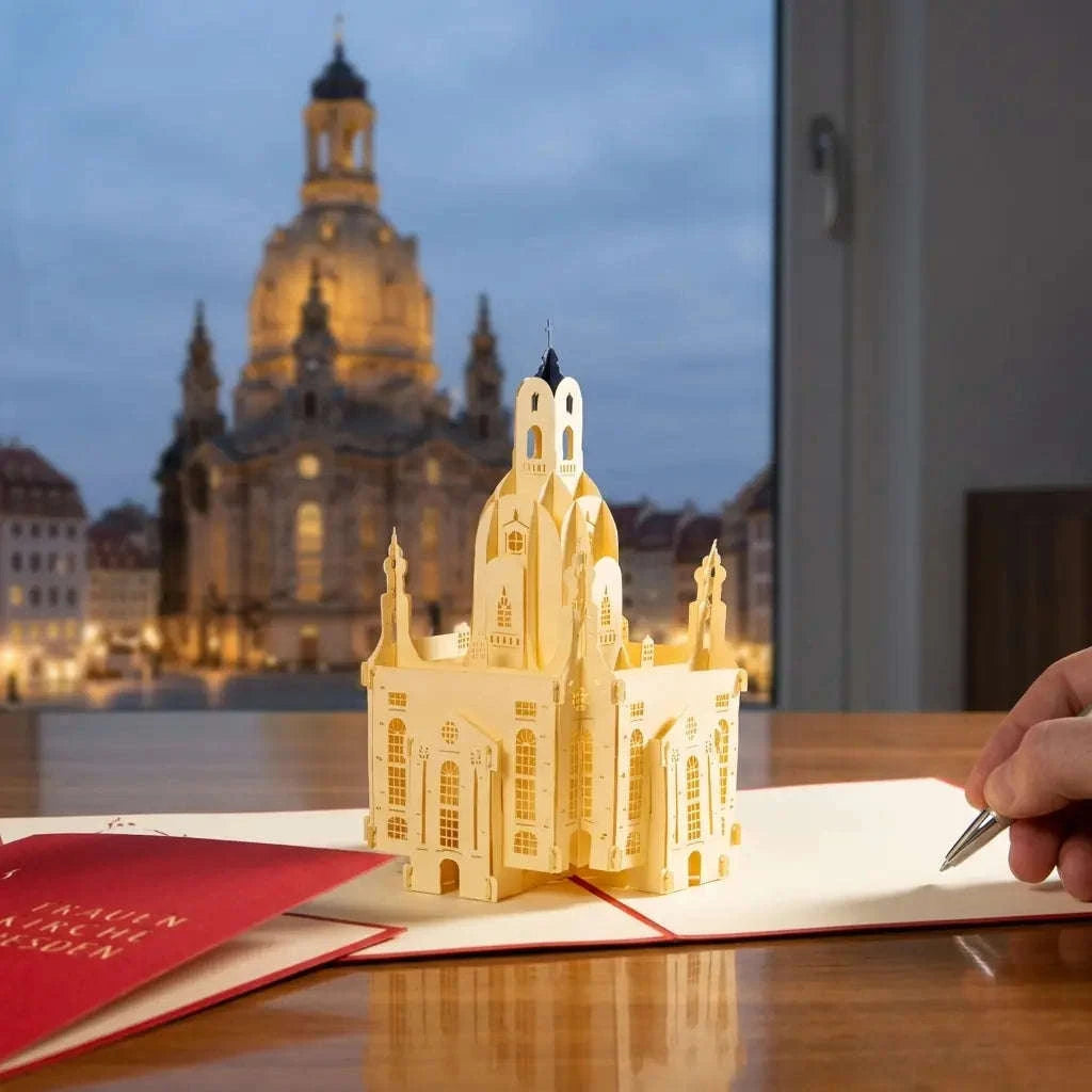 Pop Up Karte 3D Frauenkirche Dresden – Stadtkarte & Reisegutschein Städtetrip | LINPopUp LINPopUp 17215-N176