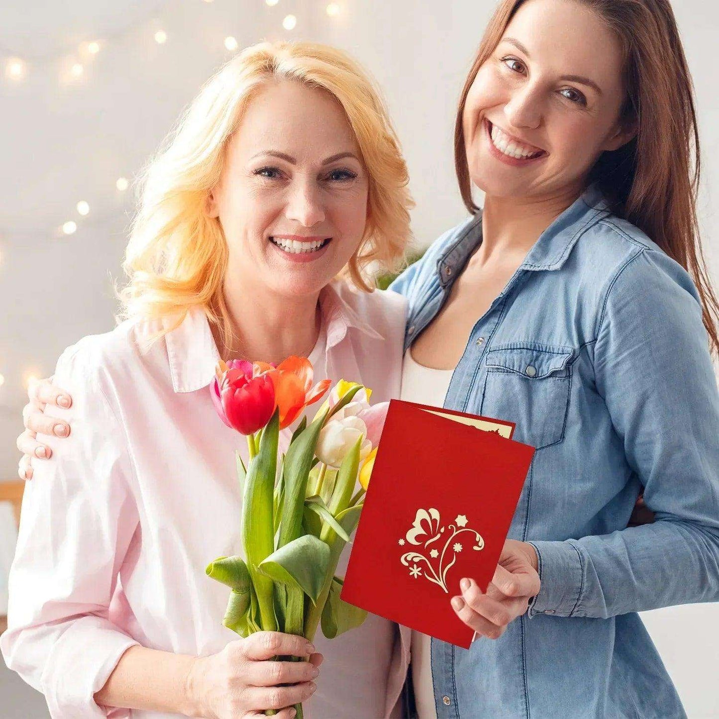 Pop Up Karte 3D Wildblumen – Grußkarte Muttertag & Geburtstag - LINPopUp