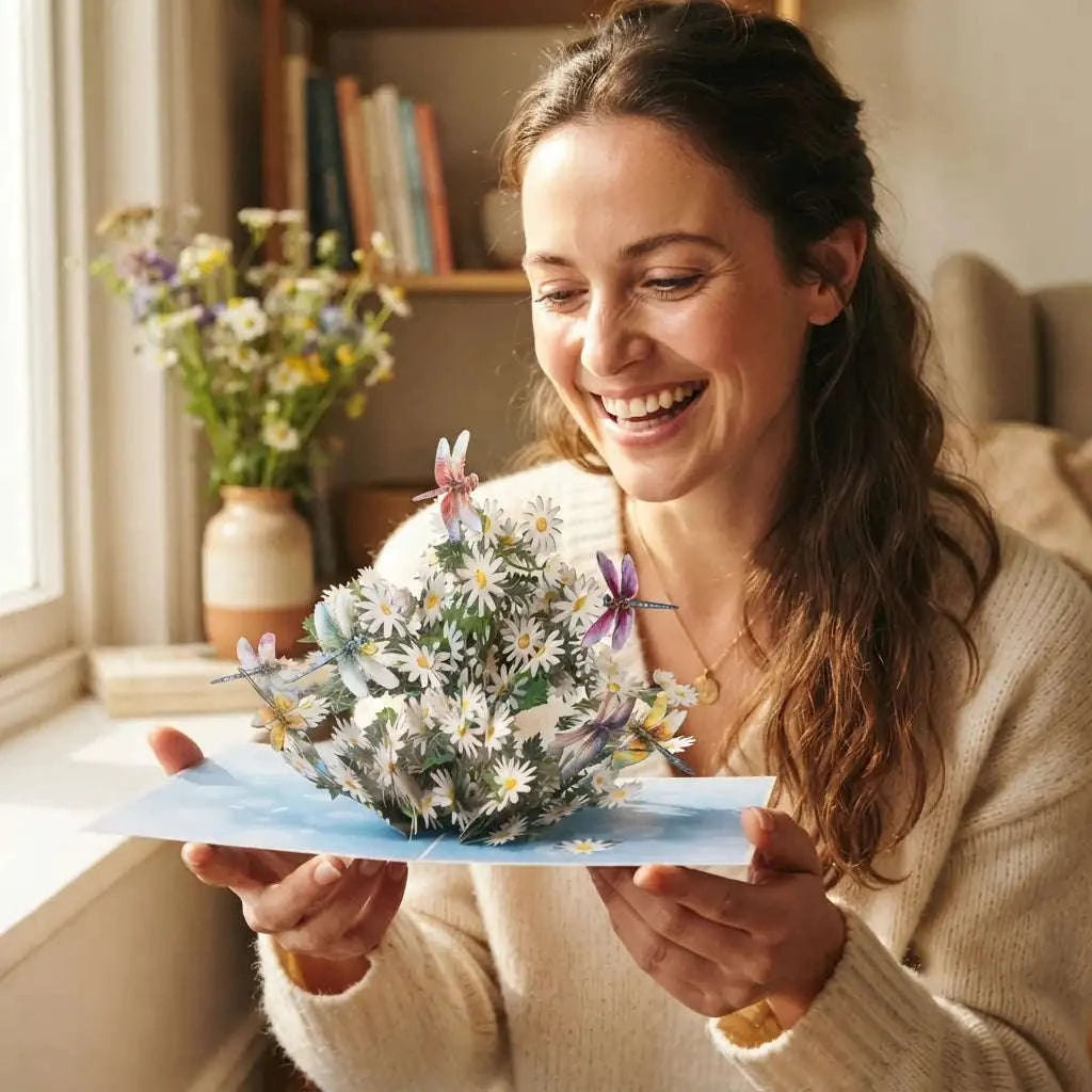 XXL Gänseblümchen Pop Up Karte – Große 3D Grußkarte Blumen | LINPopUp LINPopUp 17889-N376