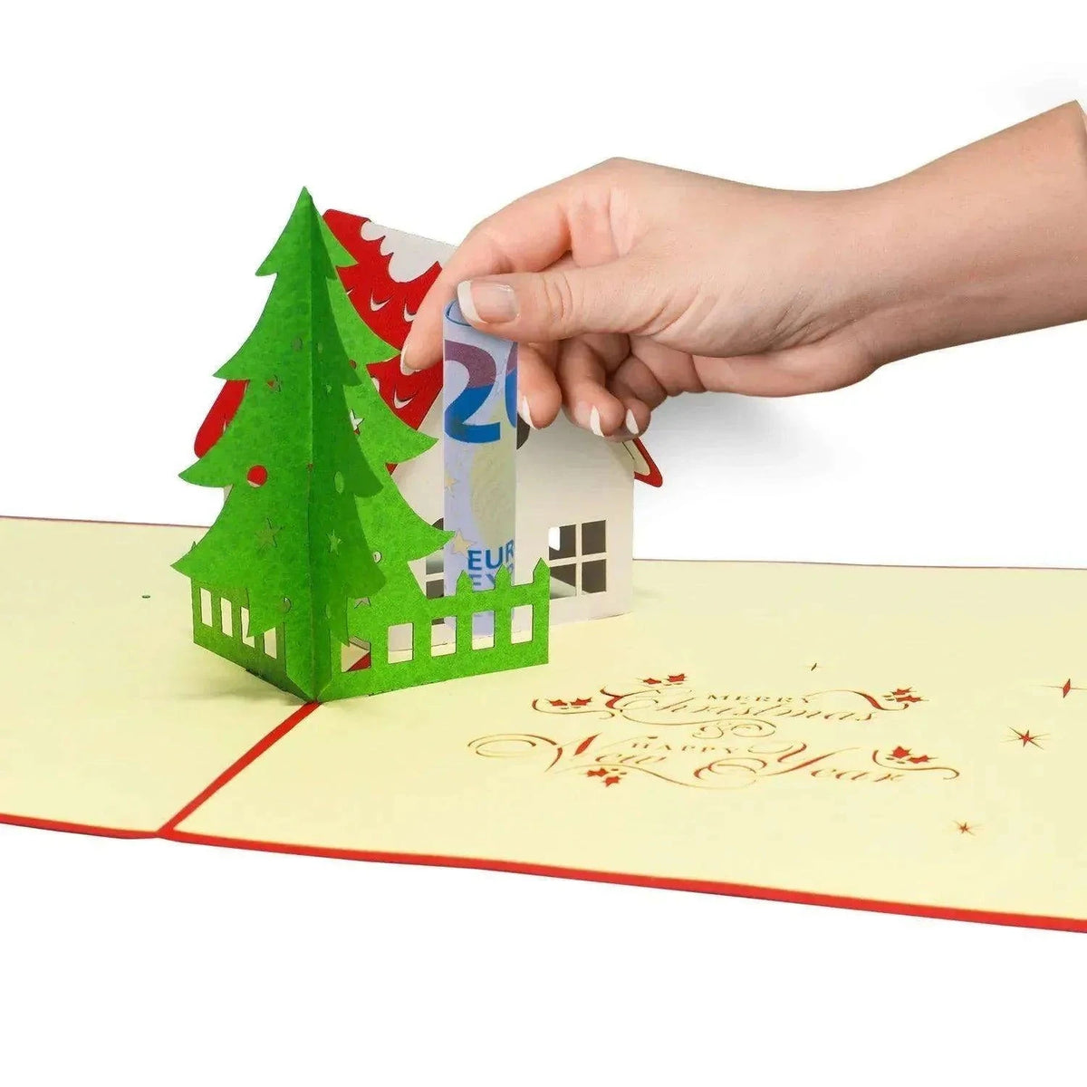 Pop Up Weihnachtskarte 3D - Weihnachtshaus, N414 - LINPopUp