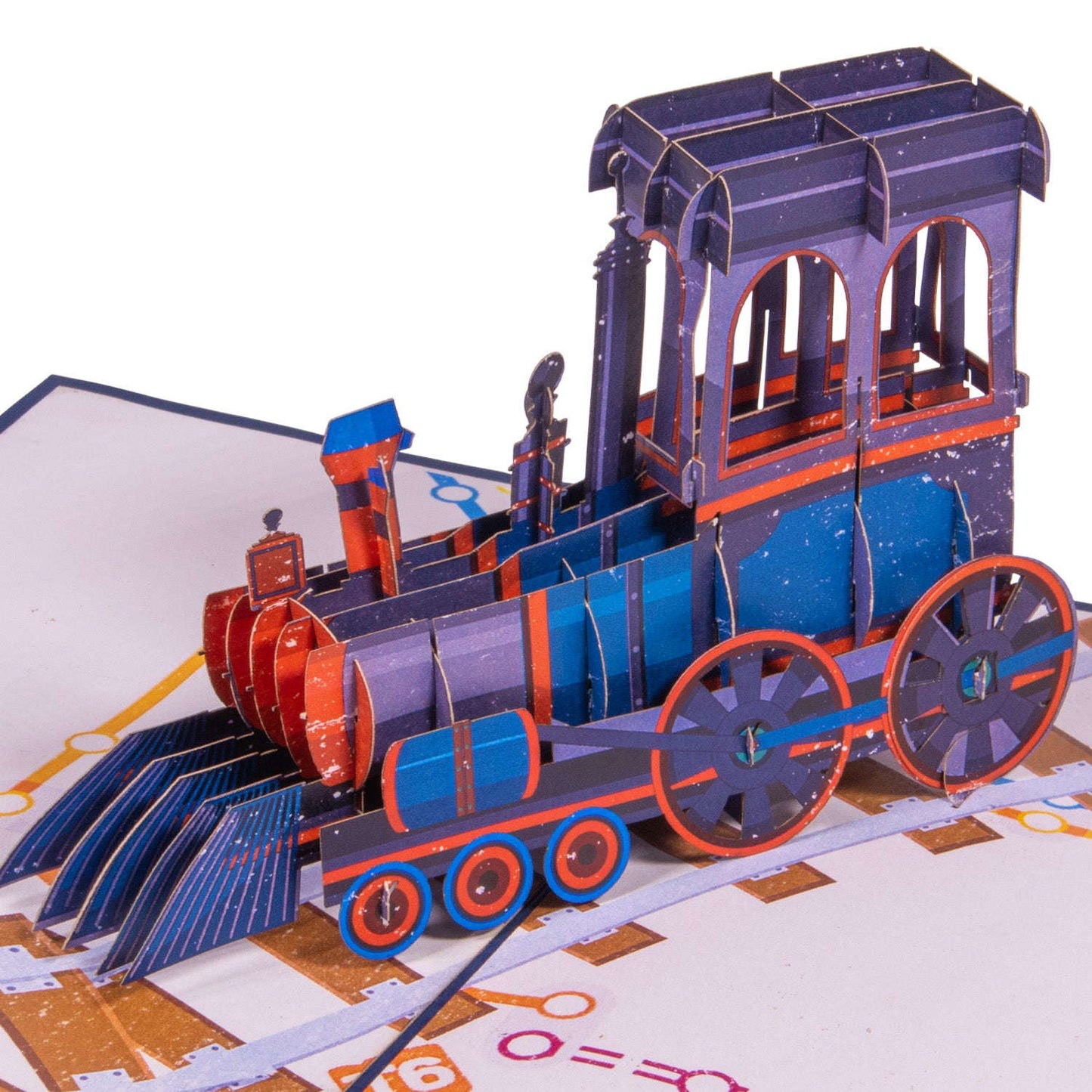 Pop Up Karte 3D Lokomotive Eisenbahn – Geburtstagskarte & Geschenkidee für Eisenbahn-Fans | LINPopUp LINPopUp 17182-N152