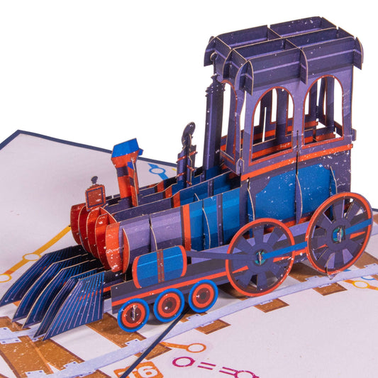 Pop Up Karte 3D Lokomotive Eisenbahn – Geburtstagskarte & Geschenkidee für Eisenbahn-Fans | LINPopUp LINPopUp 17182-N152