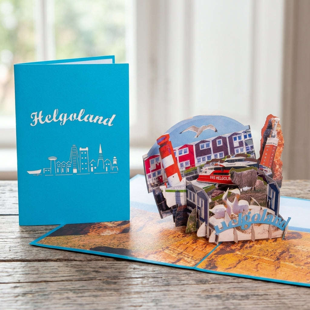 Pop Up Karte Helgoland – 3D Grußkarte & Nordsee Geschenk | LINPopUp LINPopUp 17888-N110