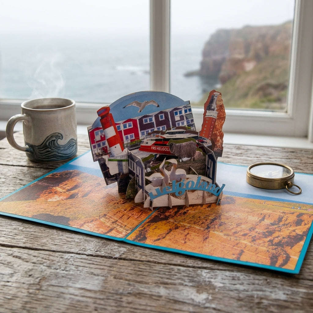 Pop Up Karte Helgoland – 3D Grußkarte & Nordsee Geschenk | LINPopUp LINPopUp 17888-N110