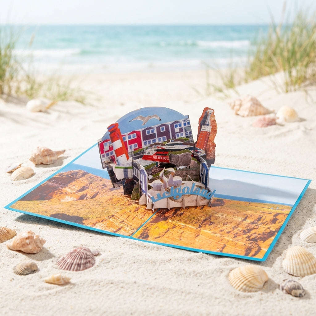 Pop Up Karte Helgoland – 3D Grußkarte & Nordsee Geschenk | LINPopUp LINPopUp 17888-N110