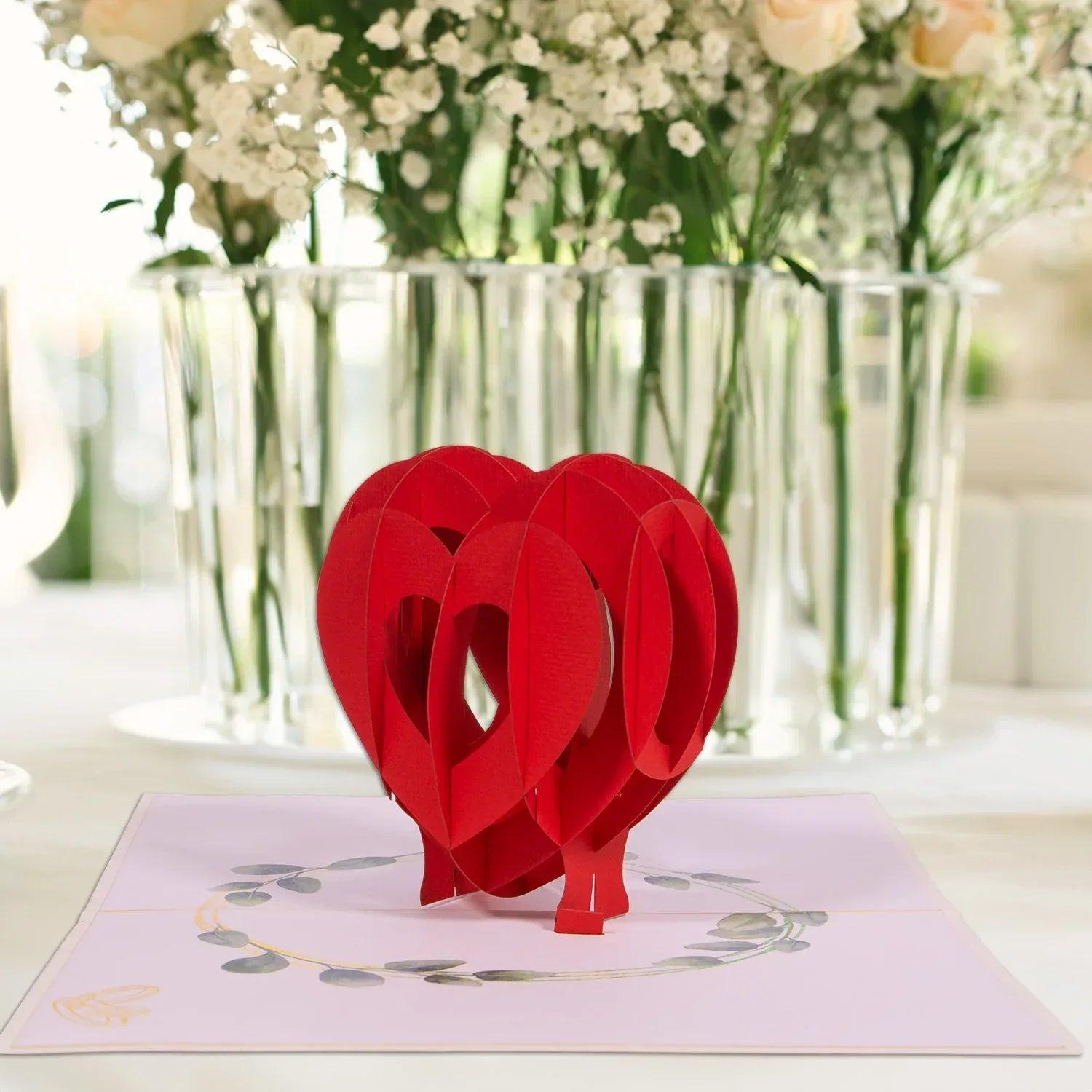 Pop - Up Hochzeitskarte mit Geldfach - Hochzeit, N94 - LINPopUp