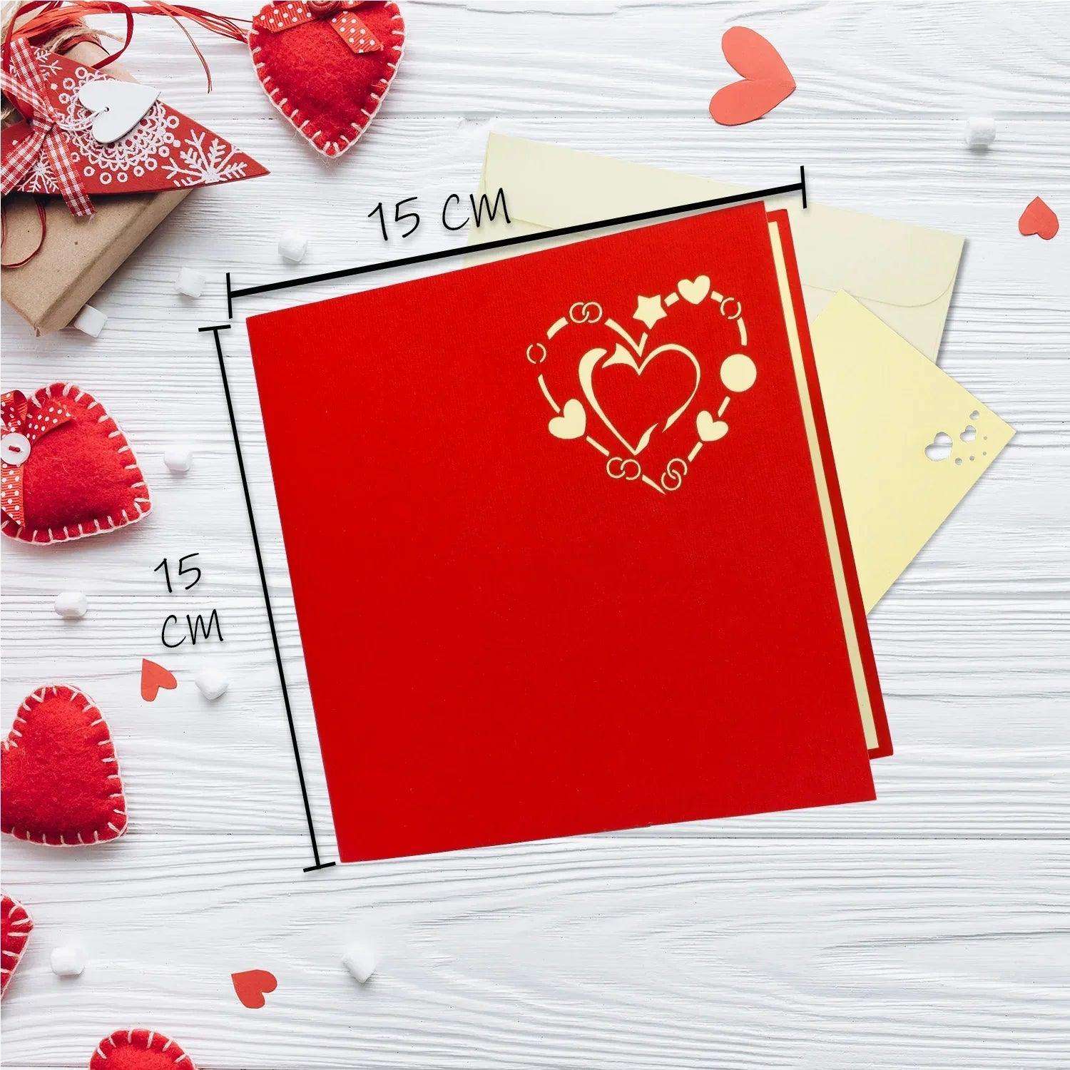 Hochzeitskarte Pop Up 3D - Glückwunschkarte zur Hochzeit, Hochzeitstorte, N210 - LINPopUp