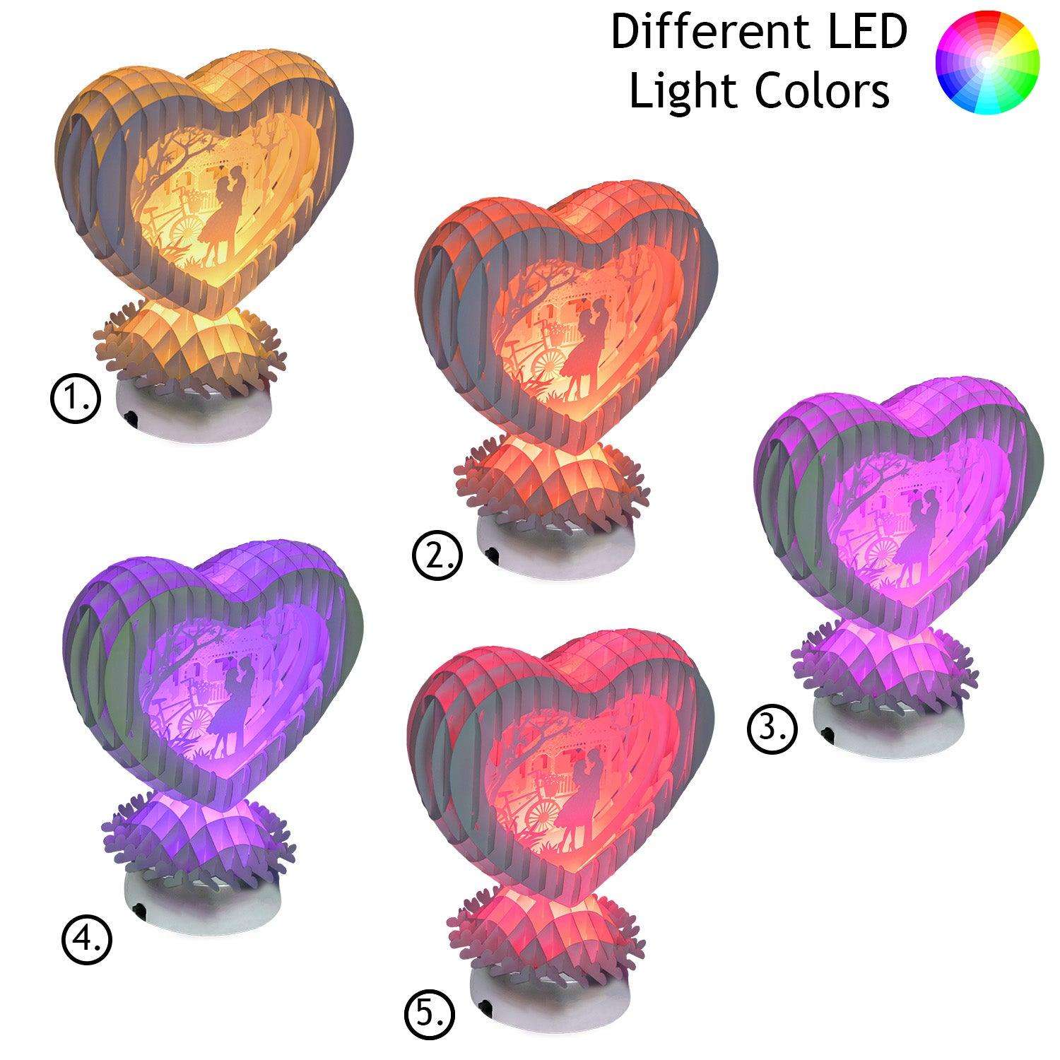 LINPopUp MagicPaper – 3D Pop-Up Herz mit LED - LINPopUp
