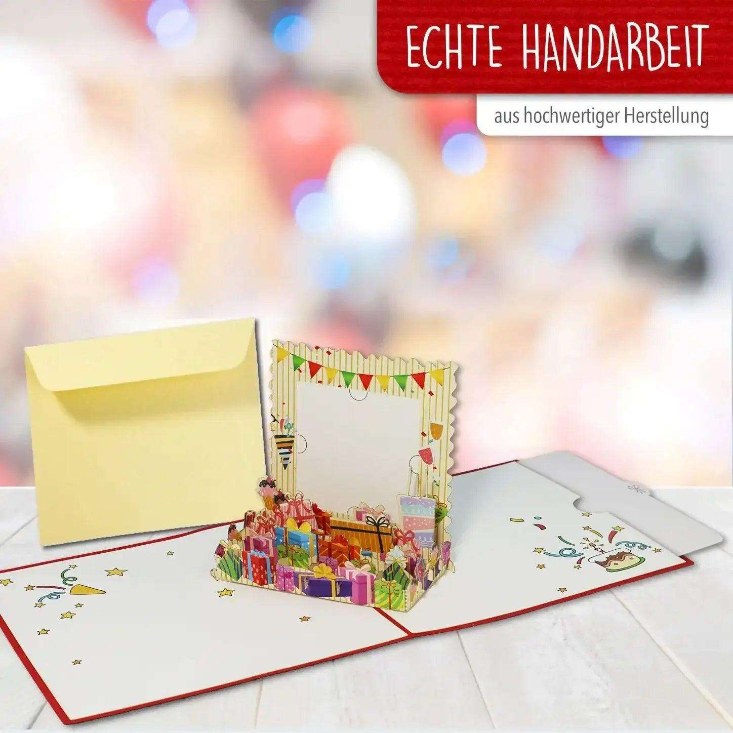 3D Pop-Up Karte Individueller Gutschein Rot, N502 LINPopUp N502