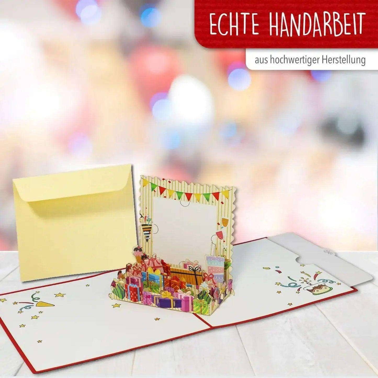 3D Pop-Up Karte Individueller Gutschein Rot, N502 - LINPopUp
