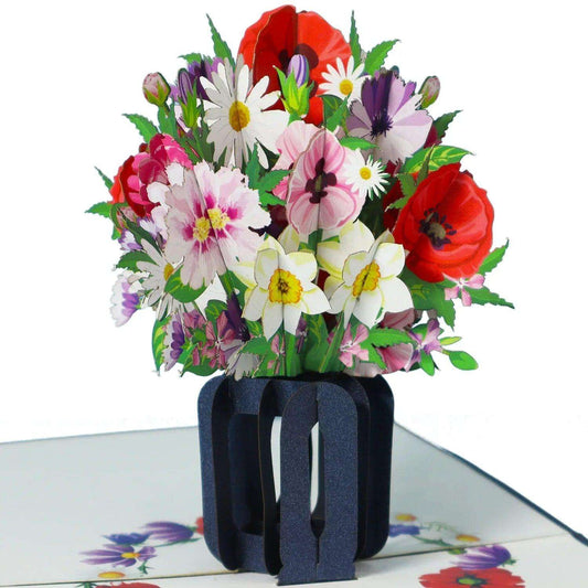 3D Pop-Up Karte Blumenkarte, Blumenstrauß, N505 LINPopUp N505