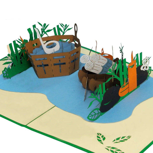3D Pop-Up Karte Wellness Gutschein Sauna, N35 - LINPopUp